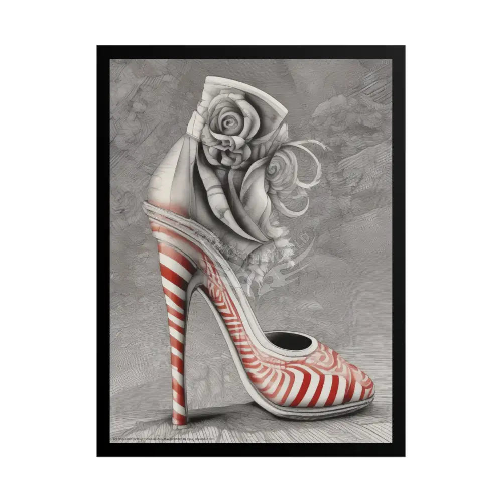 Kim’s Candycane Holiday Heels Collection -Rolled Poster 18″ x 24″ (Vertical) / Matte Poster