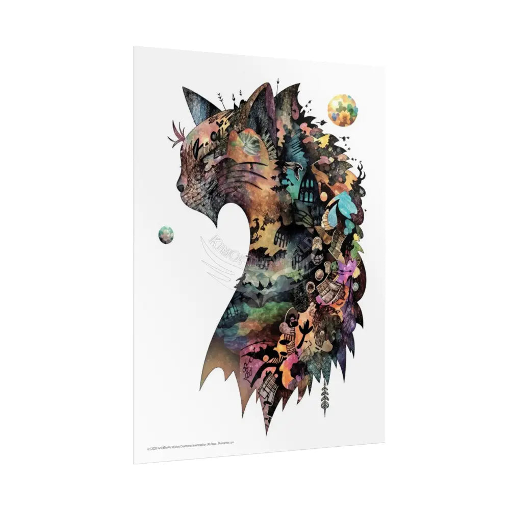 Kitty Cat Mind-Scape Window Portal Poster Poster