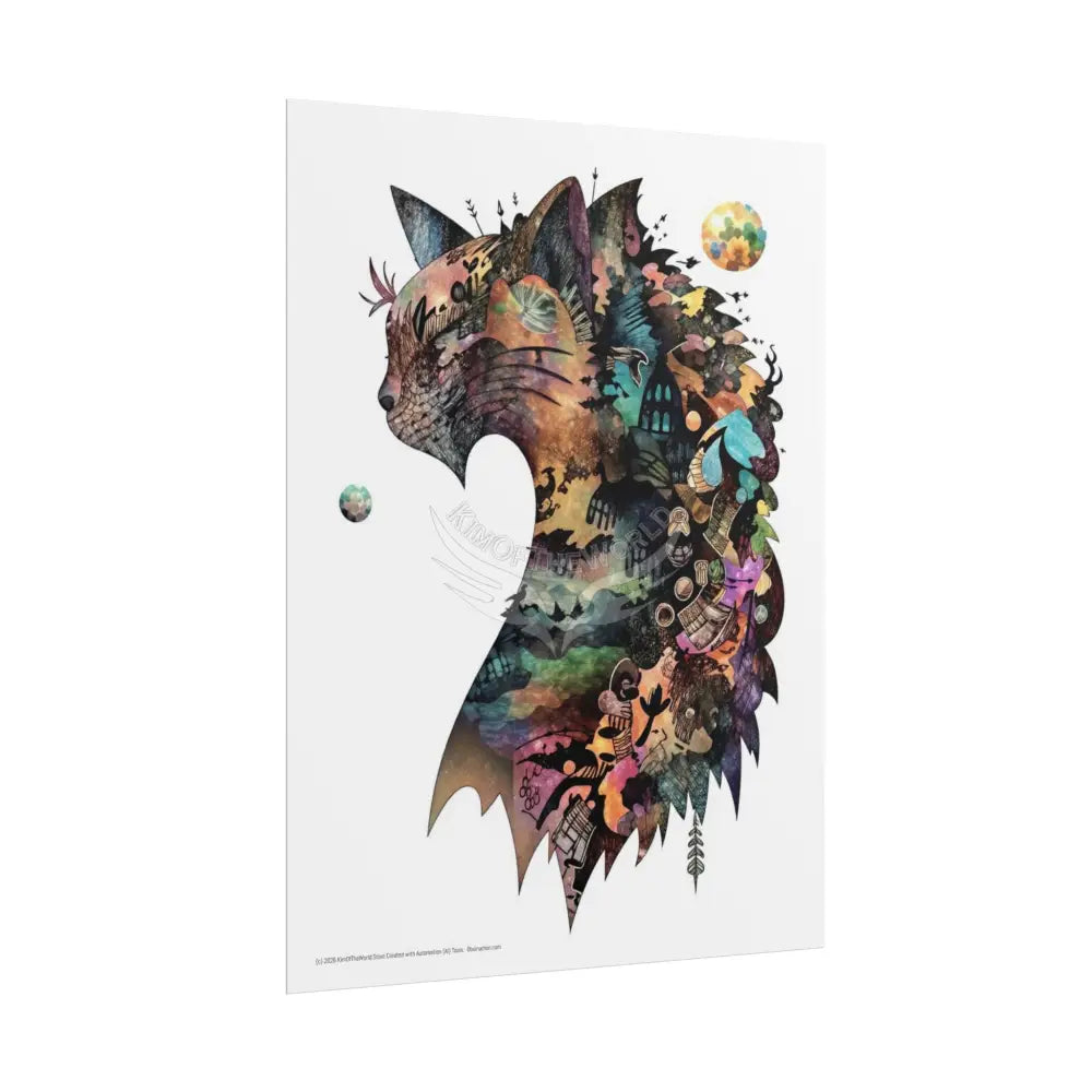 Kitty Cat Mind-Scape Window Portal Poster Poster