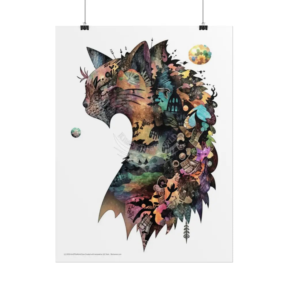 Kitty Cat Mind-Scape Window Portal Poster Poster