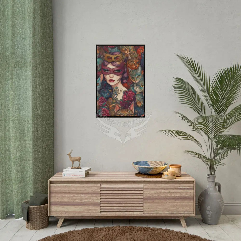 Kitty Cat Weird Print Pattern Empowered Cat Lady Rolled Poster — ’Cat Ladies Are Still Hot’ Campaign Poster