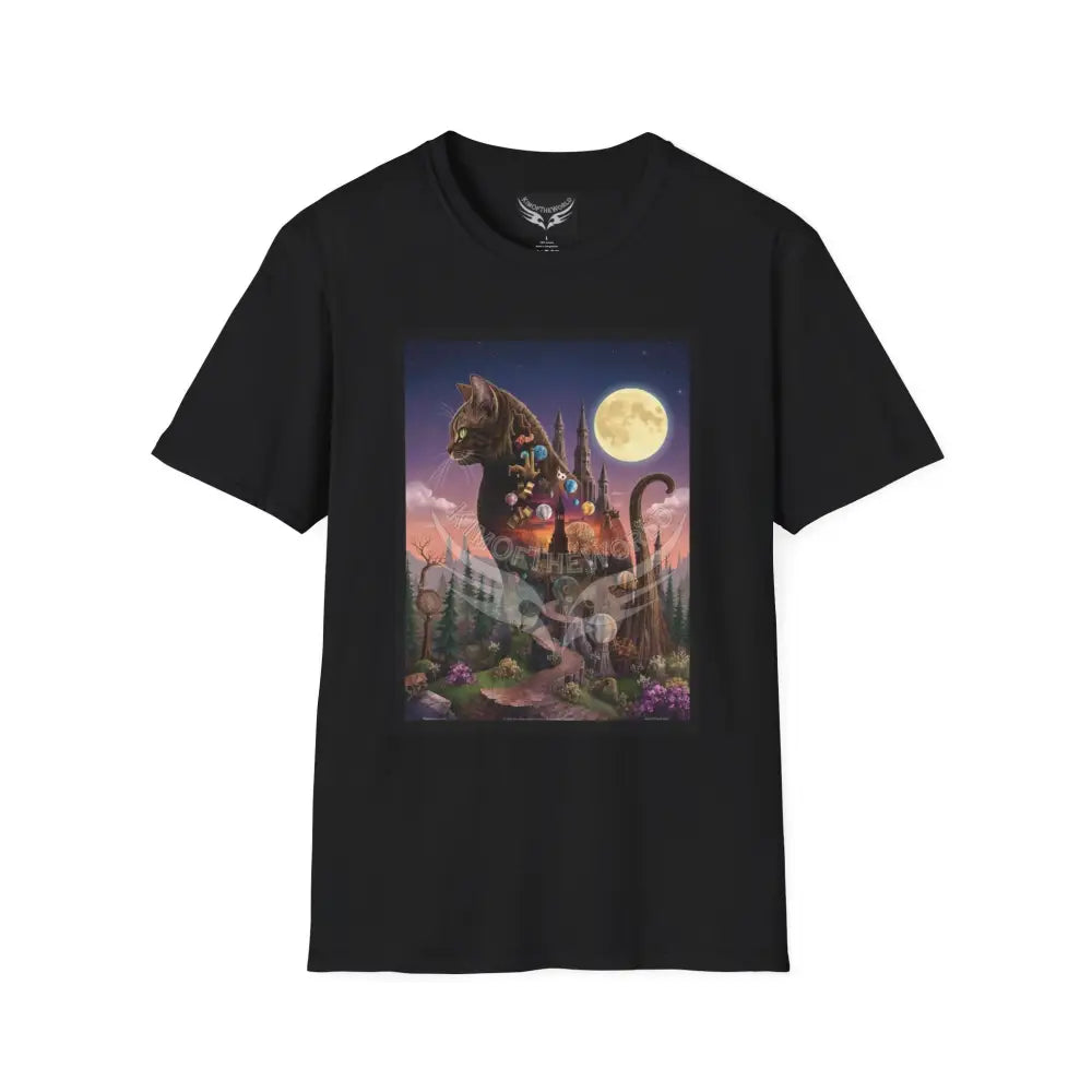 Kitty Moon Mashup - Softstyle T-Shirt Black / XS T-Shirt