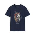 Krampus Christmas Lore Holiday Fae Horned Skull & Roses T-Shirt Navy / S T-Shirt