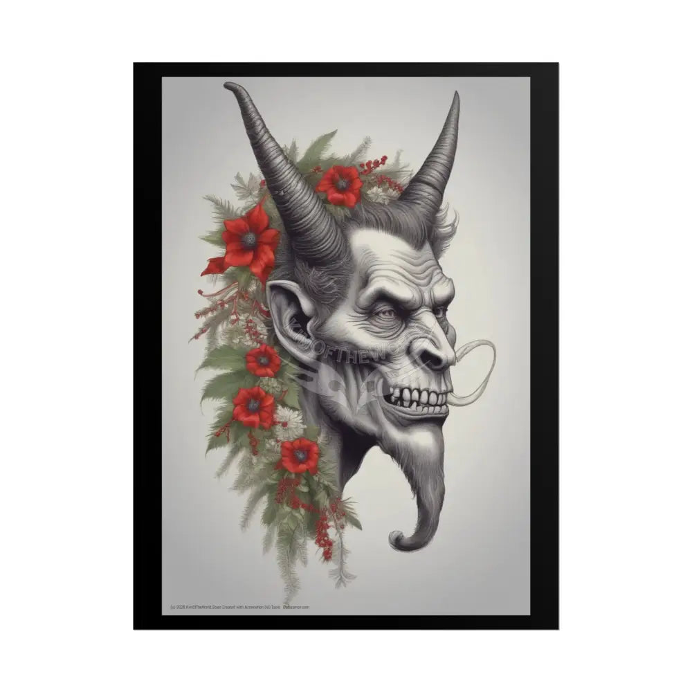 Krampus Holiday Poster — Rolled Christmas Folklore Fae Wall Art 18″ x 24″ (Vertical) / Matte Poster