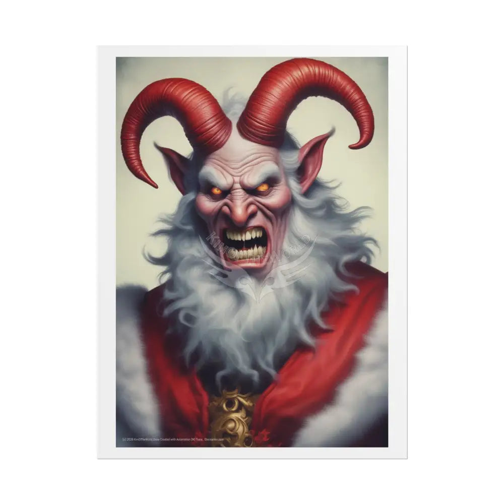 Krampus Holiday Poster — Rolled Christmas Folklore Fae Wall Art 18″ x 24″ (Vertical) / Matte Poster