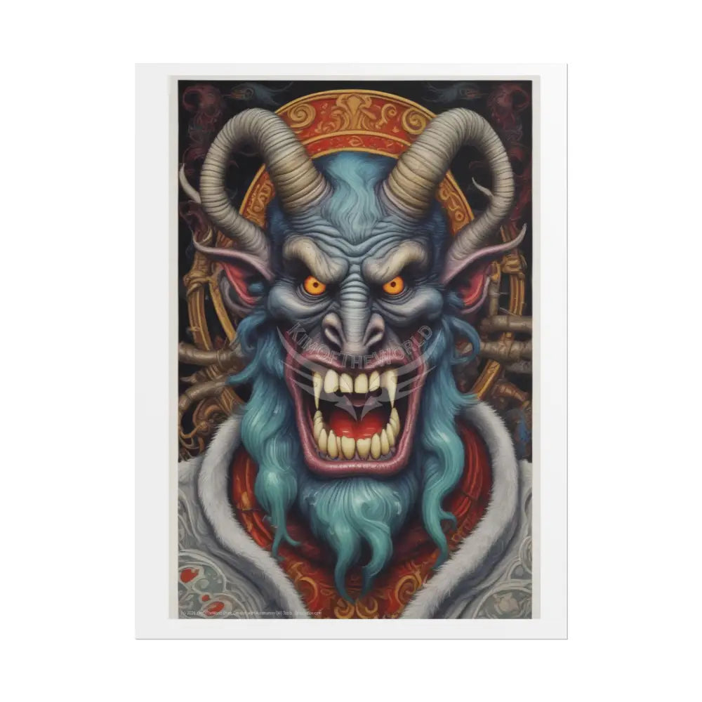 Krampus Holiday Poster — Rolled Christmas Folklore Fae Wall Art 18″ x 24″ (Vertical) / Matte Poster