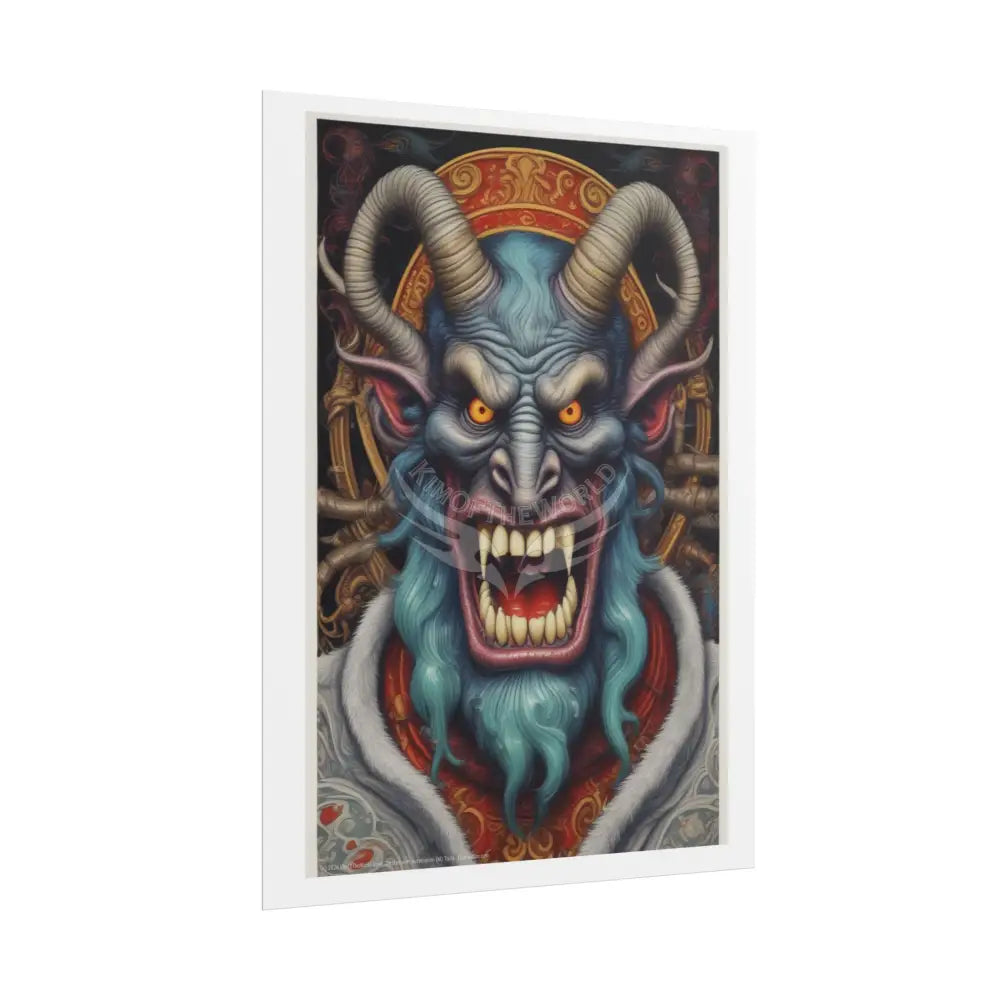Krampus Holiday Poster — Rolled Christmas Folklore Fae Wall Art Poster