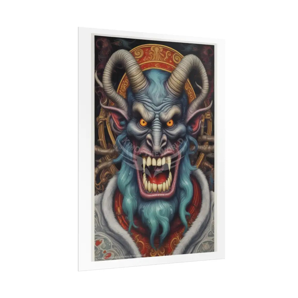 Krampus Holiday Poster — Rolled Christmas Folklore Fae Wall Art Poster