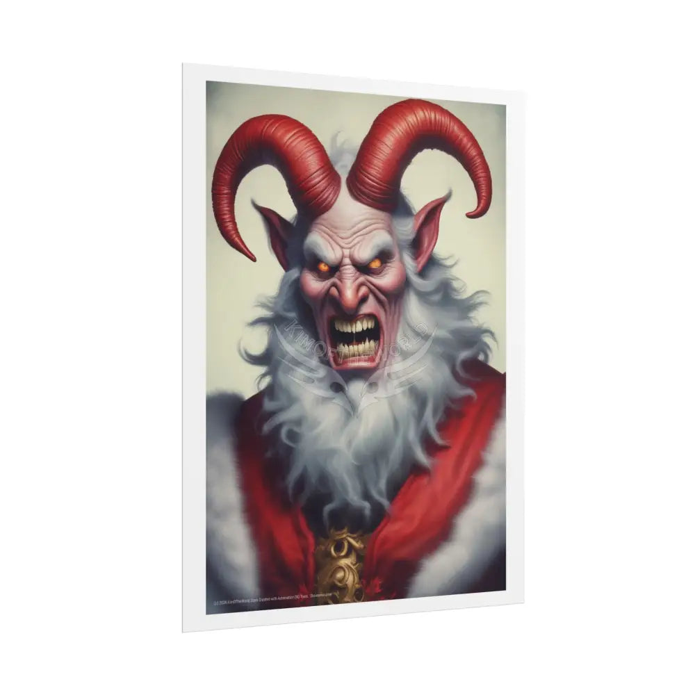 Krampus Holiday Poster — Rolled Christmas Folklore Fae Wall Art Poster