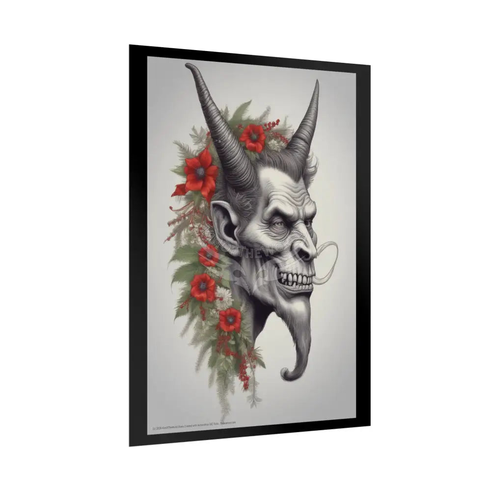 Krampus Holiday Poster — Rolled Christmas Folklore Fae Wall Art Poster