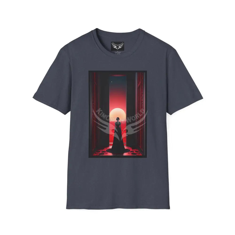 Lady in Framed Gothic - Softstyle T-Shirt Heather Navy / XS T-Shirt