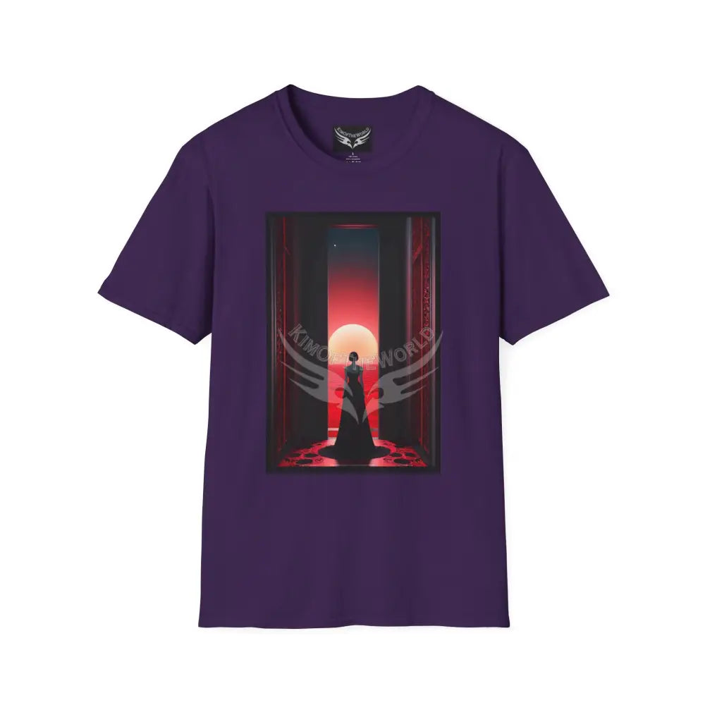Lady in Framed Gothic - Softstyle T-Shirt Purple / S T-Shirt