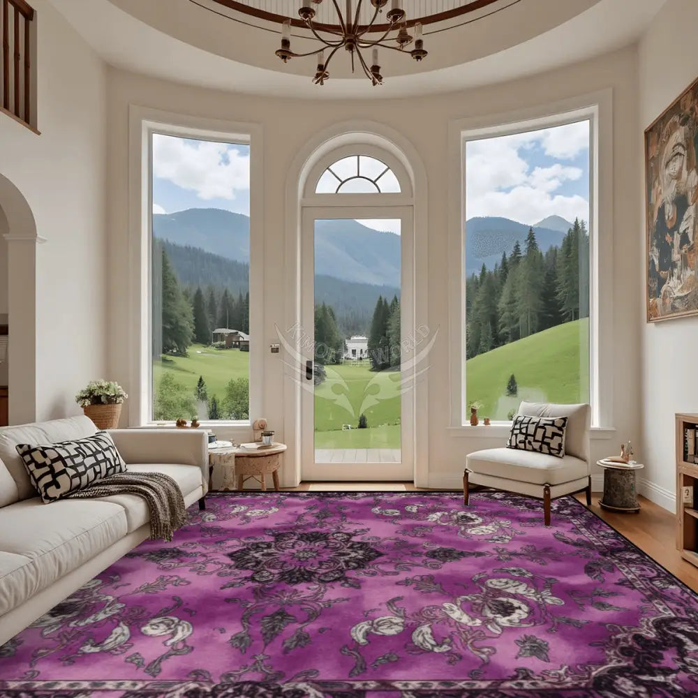 Large Area Rug Floor Carpet (4:3) - Magenta Rug Print I 144’’x108’’ Rugs & Mats