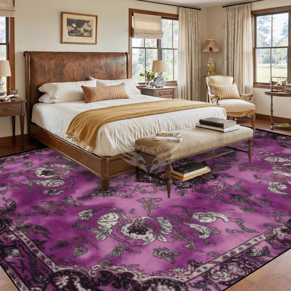 Large Area Rug Floor Carpet (4:3) - Magenta Rug Print I 144’’x108’’ Rugs & Mats