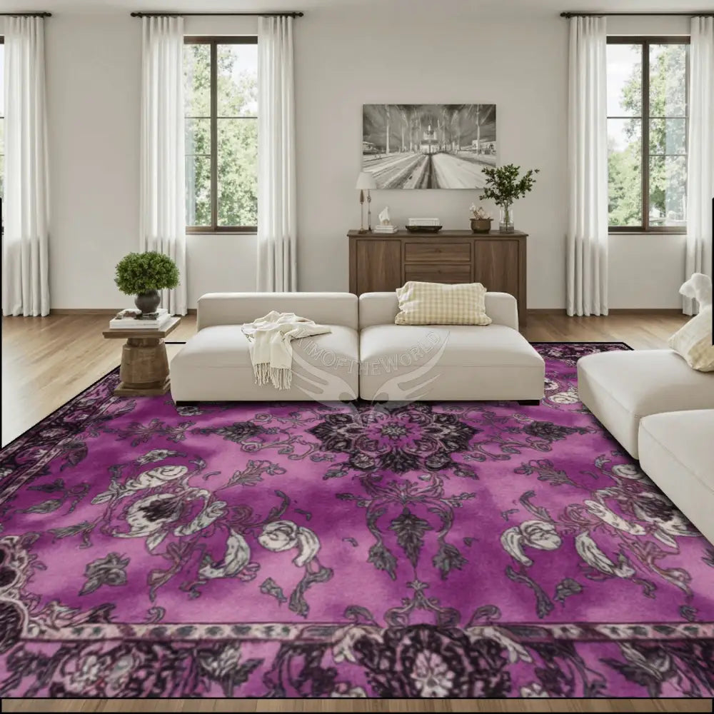 Large Area Rug Floor Carpet (4:3) - Magenta Rug Print I 144’’x108’’ Rugs & Mats