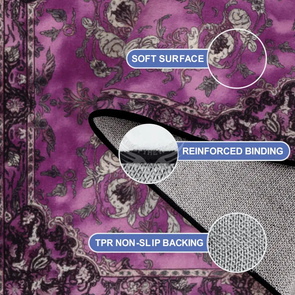 Large Area Rug Floor Carpet (4:3) - Magenta Rug Print I 144’’x108’’ Rugs & Mats