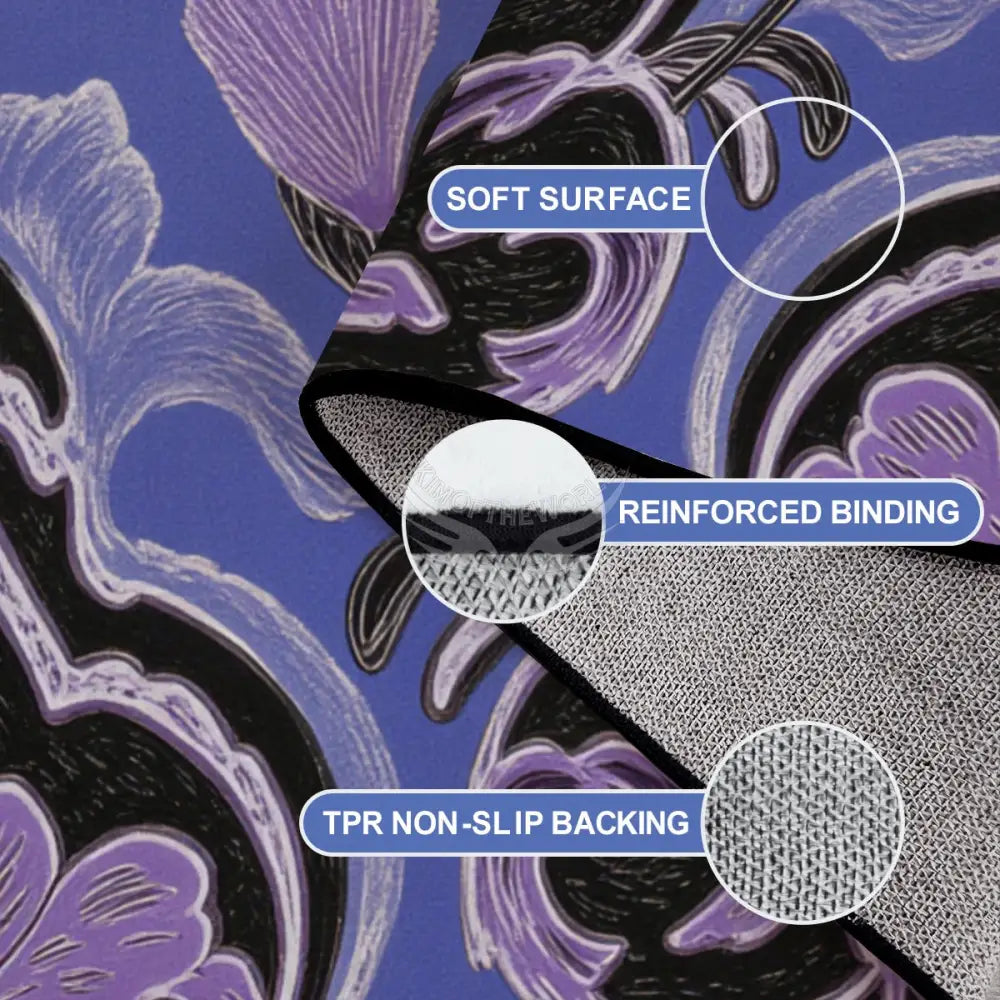 Large Area Rug Floor Carpet (5:4) - Purple Abstract Design 120’’x96’’ Rugs & Mats