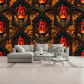 Large Retro Lava Lamp Unpasted Mural Wallpaper 144’’x100’’ - 144’’x100’’ - Wall Coverings