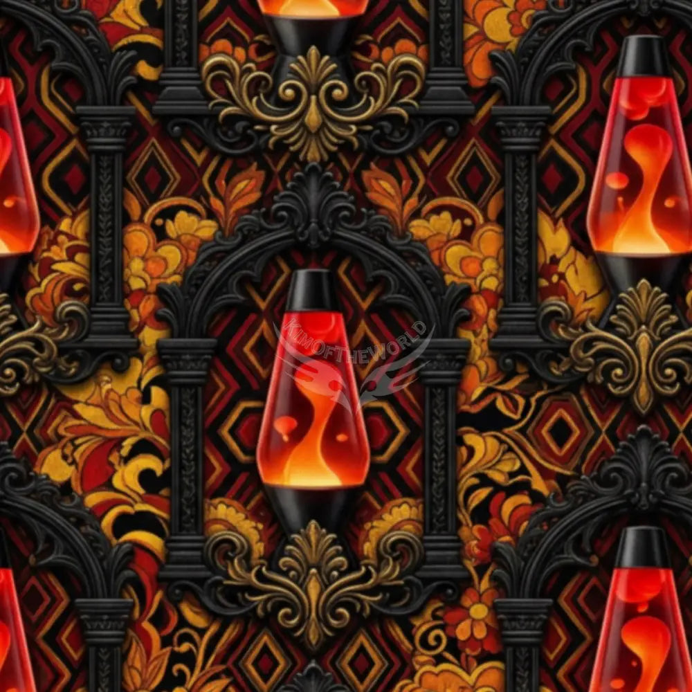 Large Retro Lava Lamp Unpasted Mural Wallpaper 144’’x100’’ - 144’’x100’’ - Wall Coverings