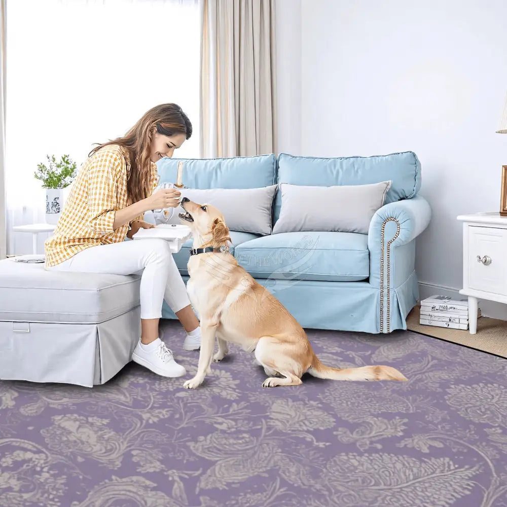 Lavender and Flora Lace 10 ft x 8 ft Large Area Rug Floor Carpet 120’’x96’’ Rugs & Mats
