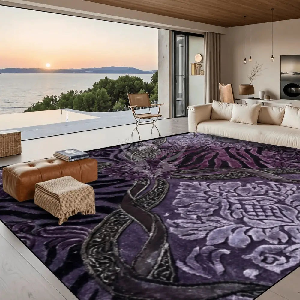 Lavender Multi Patch Animal Print 3D Large Area Rug Floor Carpet 10x8 120’’x96’’ Rugs & Mats