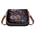 Leather Shoulder Bag - 3D Floral Multiverse One Size Satchel