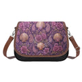Leather Shoulder Bag - 3D Magenta Shells One Size Satchel