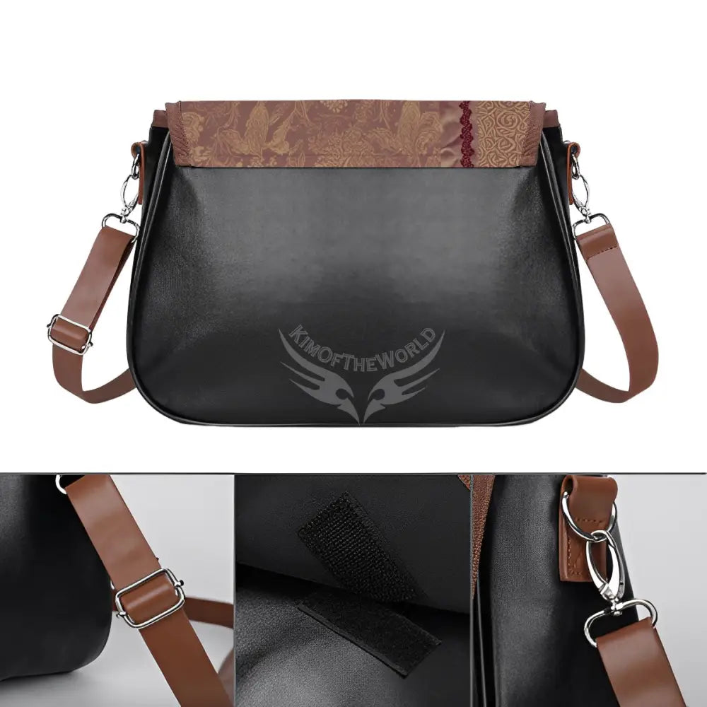 Leather Shoulder Bag - Sepia Pressed One Size Satchel