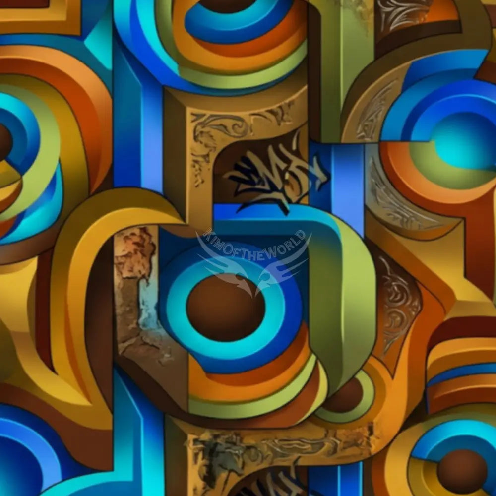 Light Blue 3D Geometric Unpasted Mural Wallpaper 144’’x100’’ 144’’x100’’ Wall Coverings