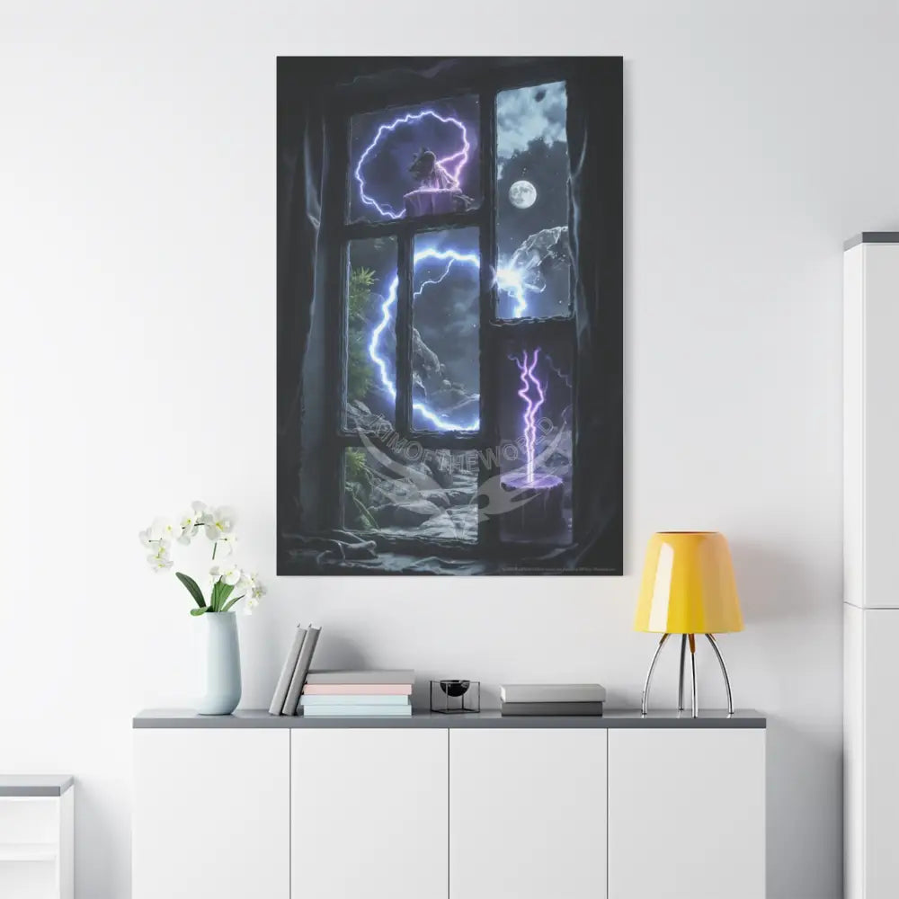 Lightening Windows Matte Canvas Print — Stretched 1.25’’ Canvas