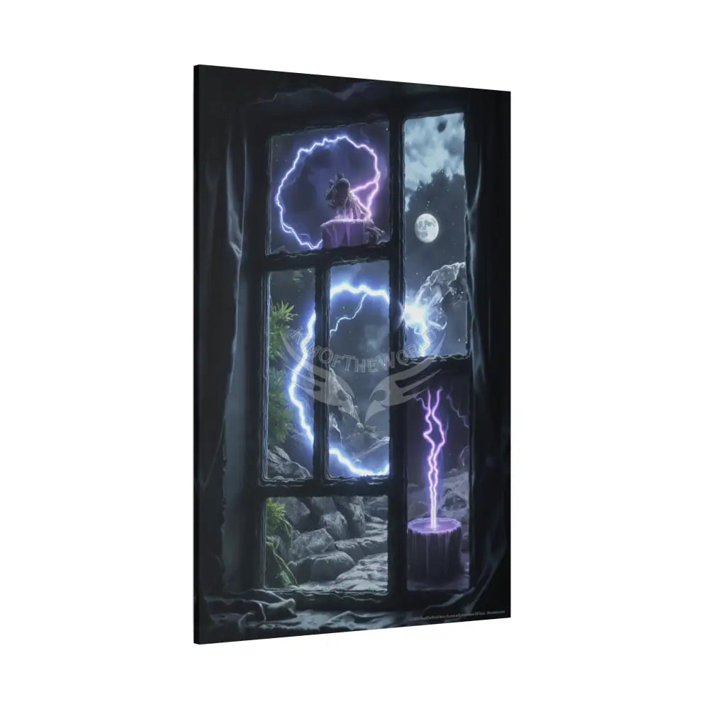 Lightening Windows Matte Canvas Print — Stretched 1.25’’ Canvas