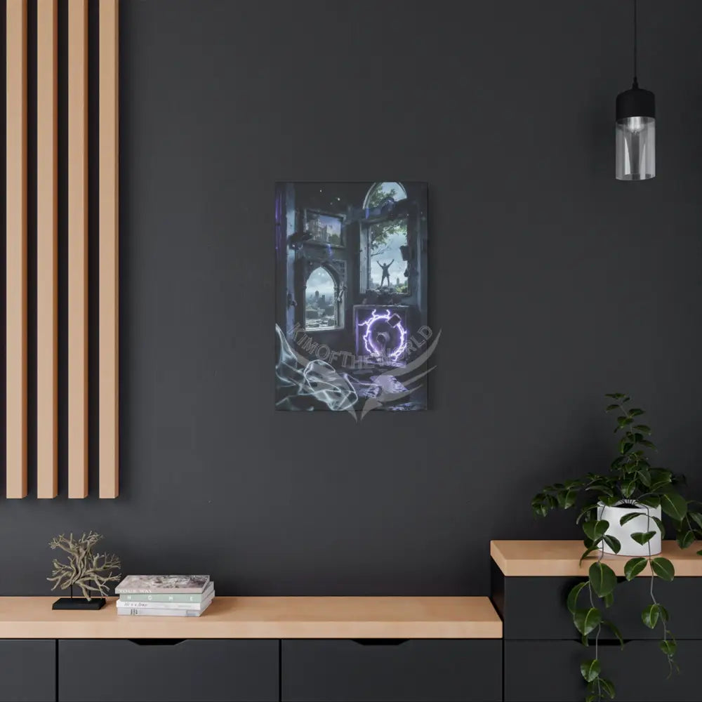 Lightening Windows Matte Canvas Print — Stretched 1.25’’ Canvas