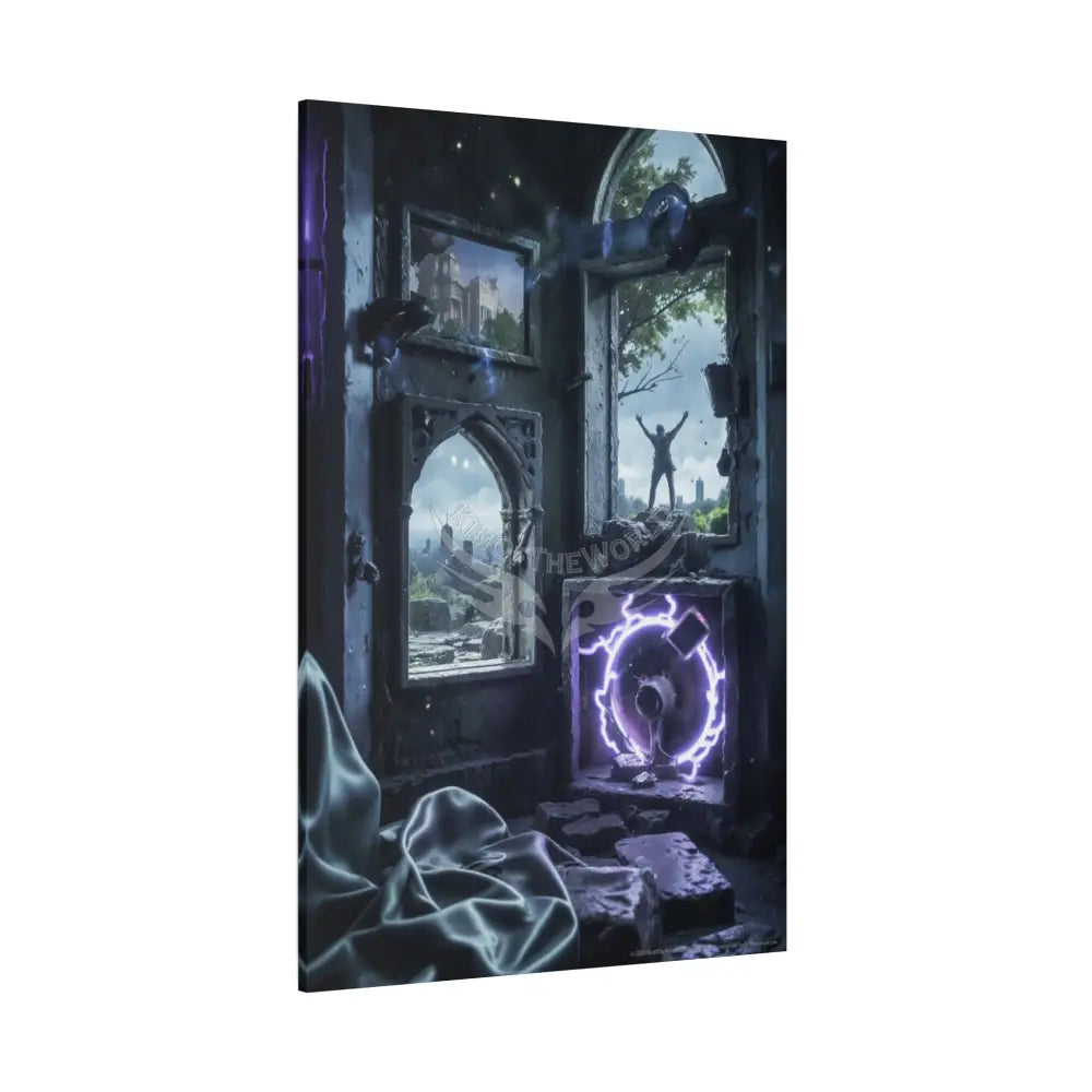 Lightening Windows Matte Canvas Print — Stretched 1.25’’ Canvas