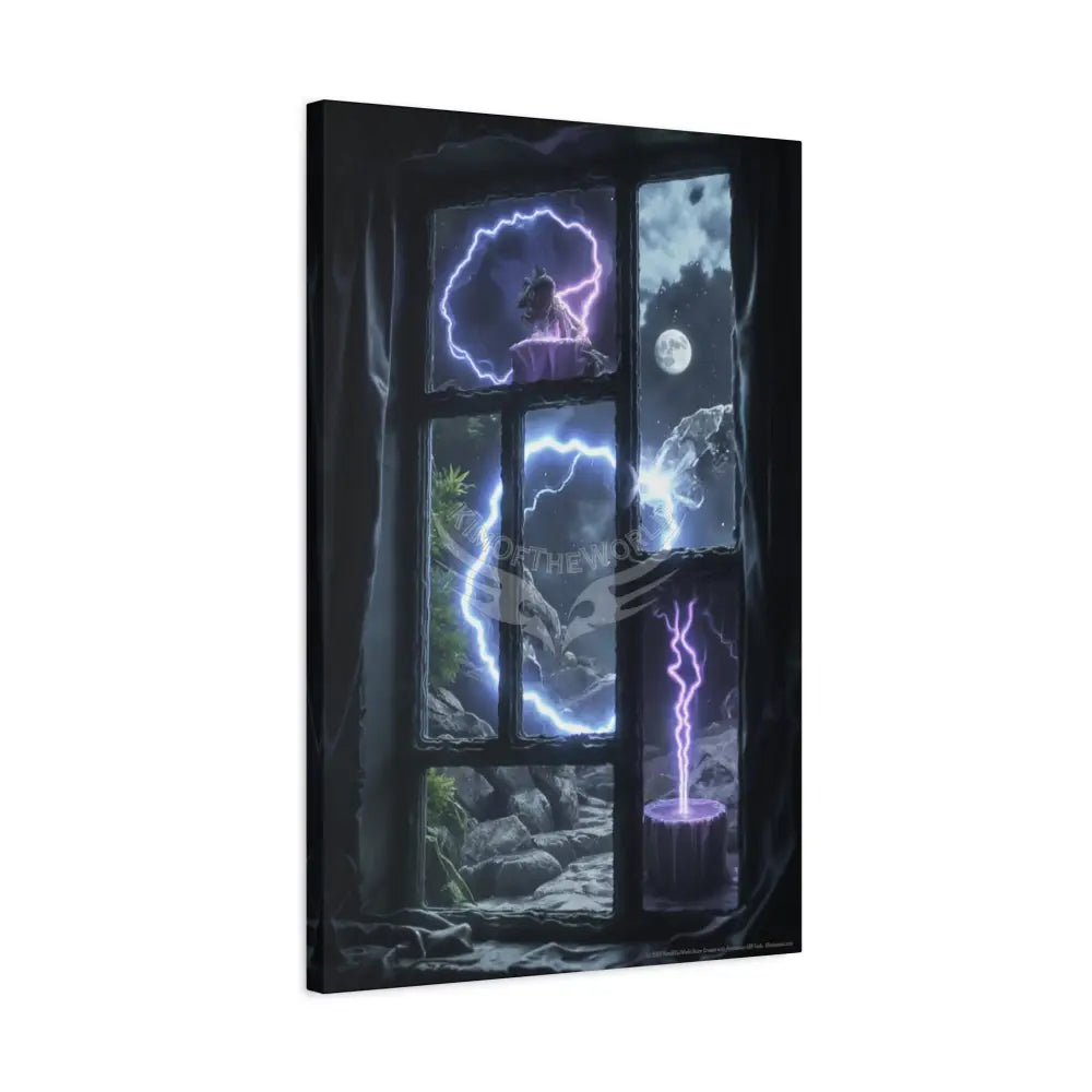 Lightening Windows Matte Canvas Print — Stretched 1.25’’ Canvas