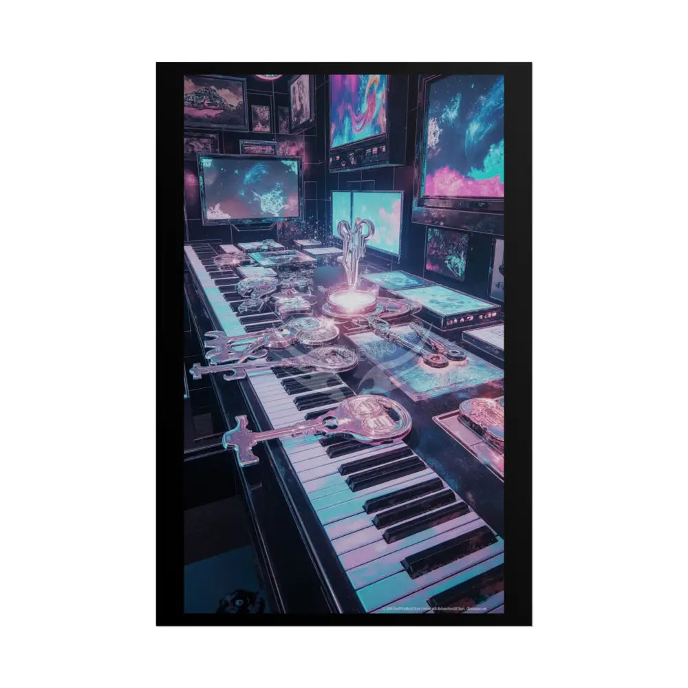 Living in the Keys Collection Piano Music Portal Poster — Rolled Art Print 20″ x 30″ (Vertical) / Matte Poster