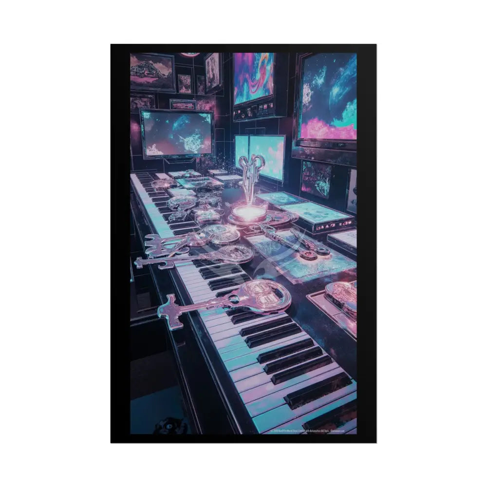 Living in the Keys Collection Piano Music Portal Poster — Rolled Art Print 24’’ x 36’’ (Vertical) / Matte Poster