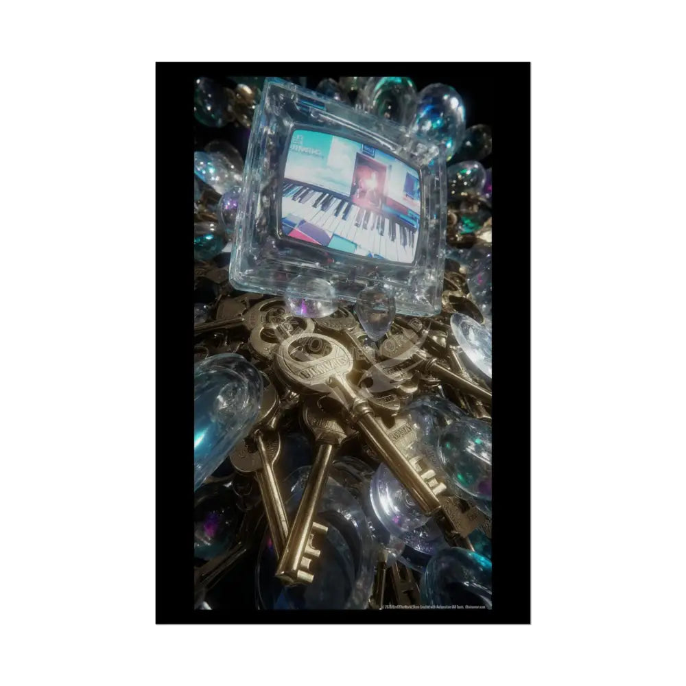 Living in the Keys Collection Piano Music Portal Poster — Rolled Art Print 24’’ x 36’’ (Vertical) / Semi Glossy Poster