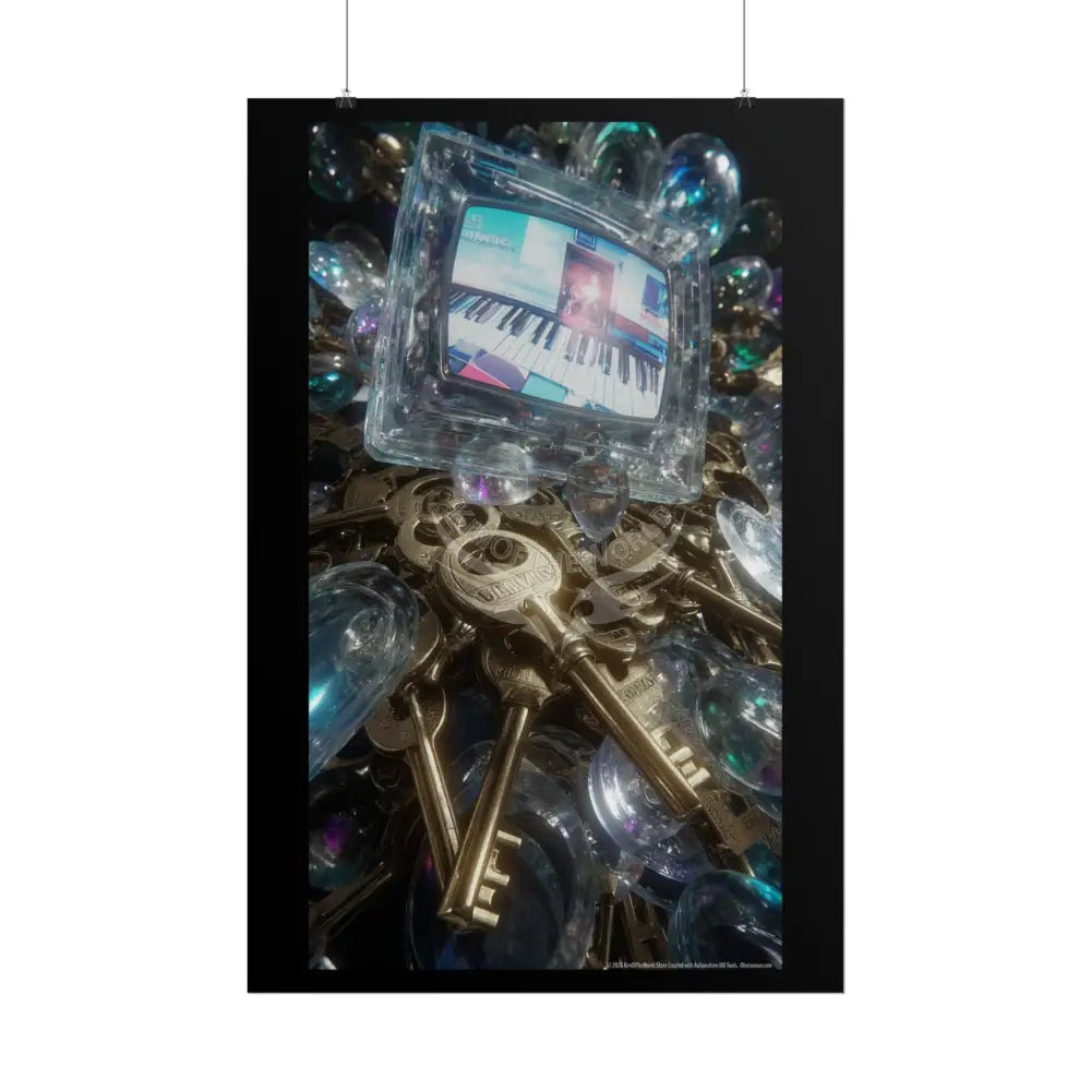 Living in the Keys Collection Piano Music Portal Poster — Rolled Art Print Poster