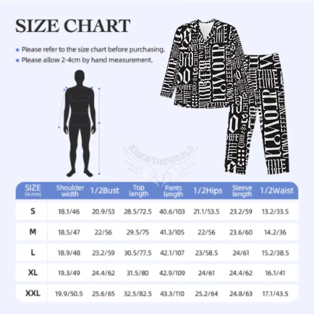 Long Sleeved Print Pajamas for Men Set Customized Services Men’s Pajamas