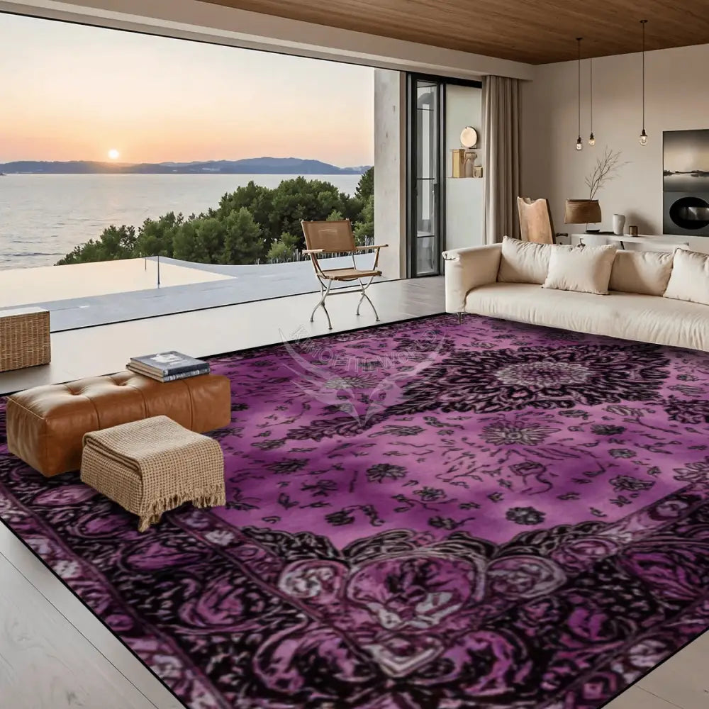 Magenta Traditional Inversion Design 10 ft x 8 ft Large Area Rug Floor Carpet 120’’x96’’ Rugs & Mats