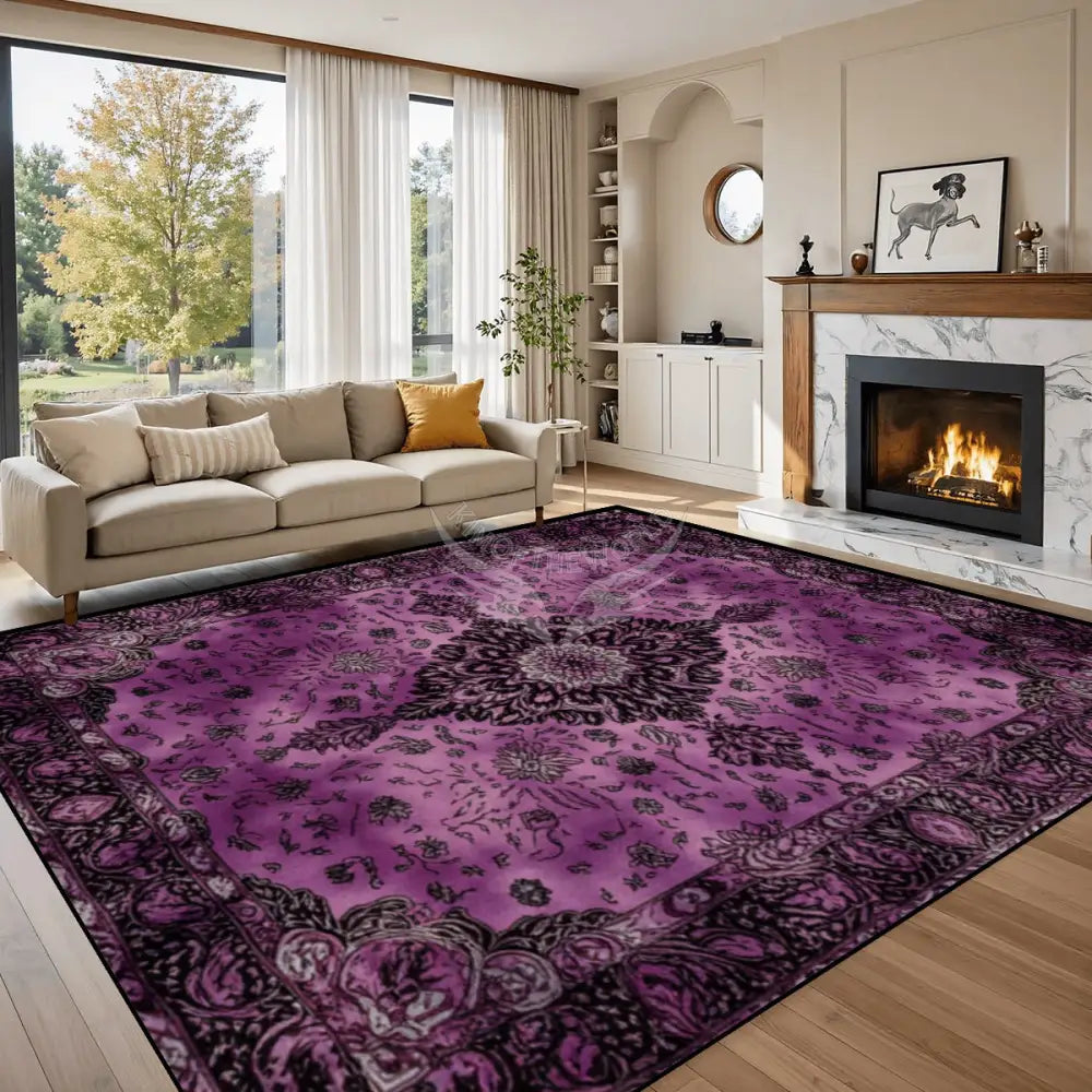 Magenta Traditional Inversion Design 10 ft x 8 ft Large Area Rug Floor Carpet 120’’x96’’ Rugs & Mats
