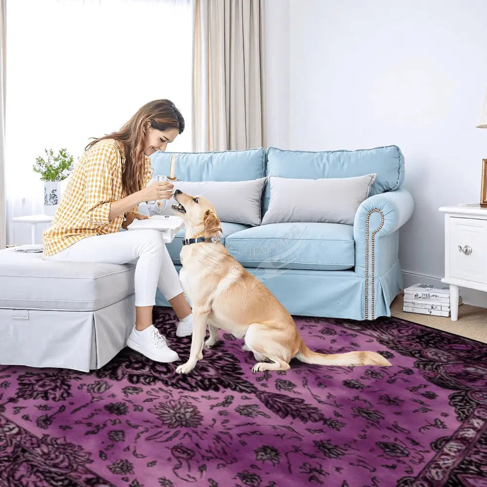 Magenta Traditional Inversion Design 10 ft x 8 ft Large Area Rug Floor Carpet 120’’x96’’ Rugs & Mats