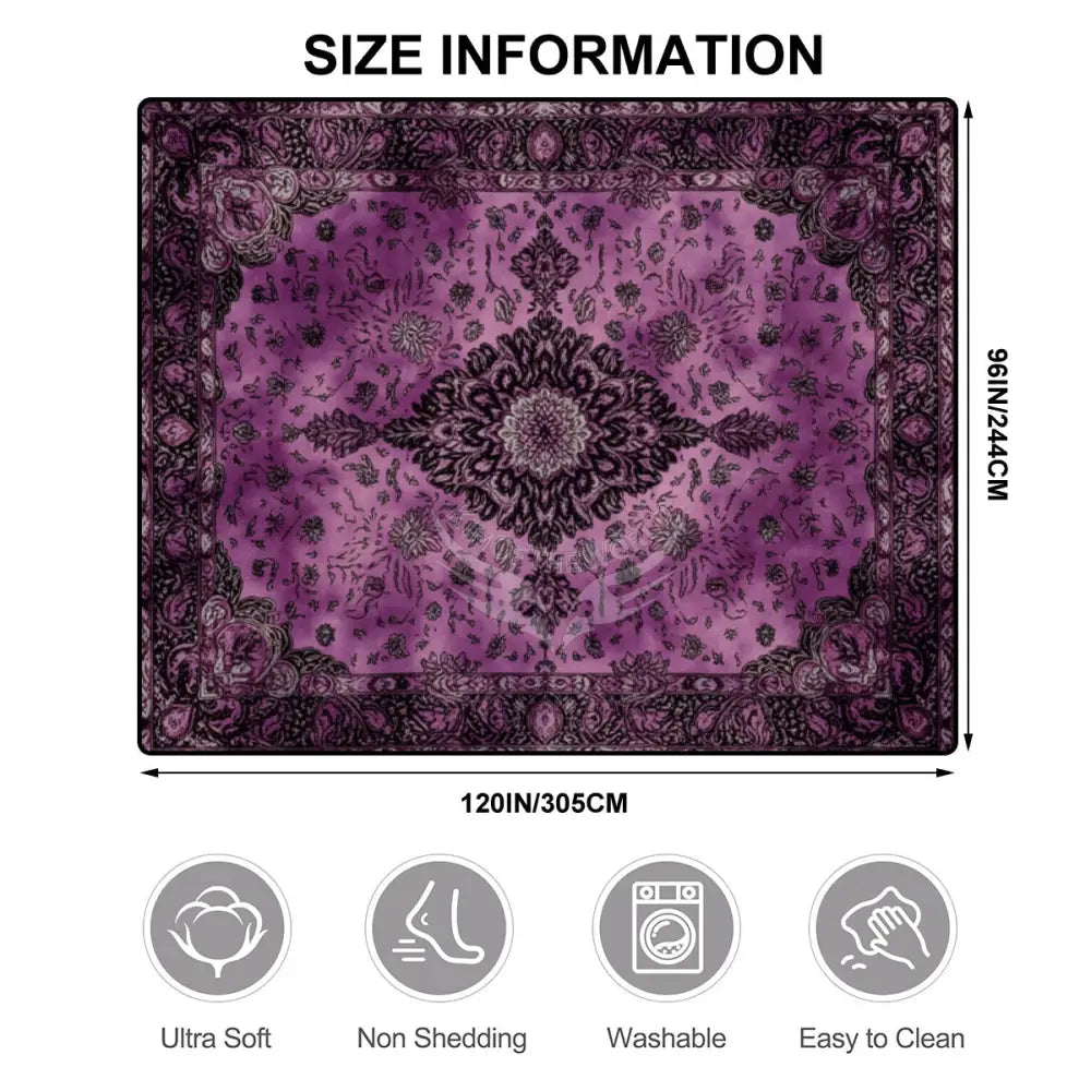 Magenta Traditional Inversion Design 10 ft x 8 ft Large Area Rug Floor Carpet 120’’x96’’ Rugs & Mats