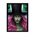 Magician Hat Lady Portrait Poster — Playful Art Print Poster Set Pieces 18″ x 24″ (Vertical) / Semi Glossy Poster