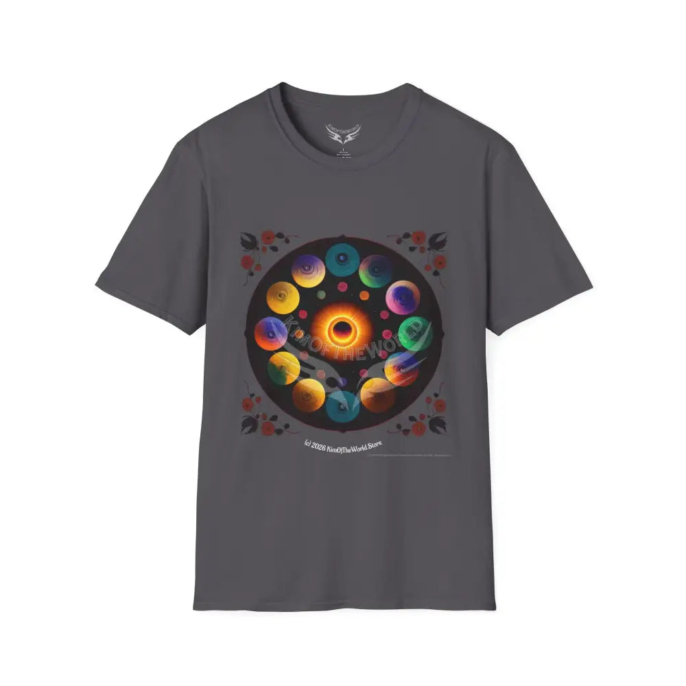 Mandala Phase Abstract Colorful Tee - Softstyle T-Shirt Charcoal / XS T-Shirt
