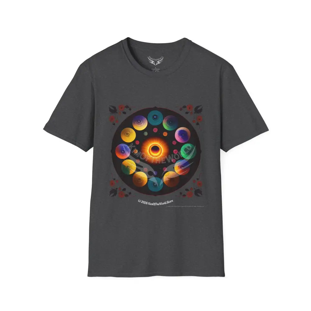 Mandala Phase Abstract Colorful Tee - Softstyle T-Shirt Dark Heather / XS T-Shirt