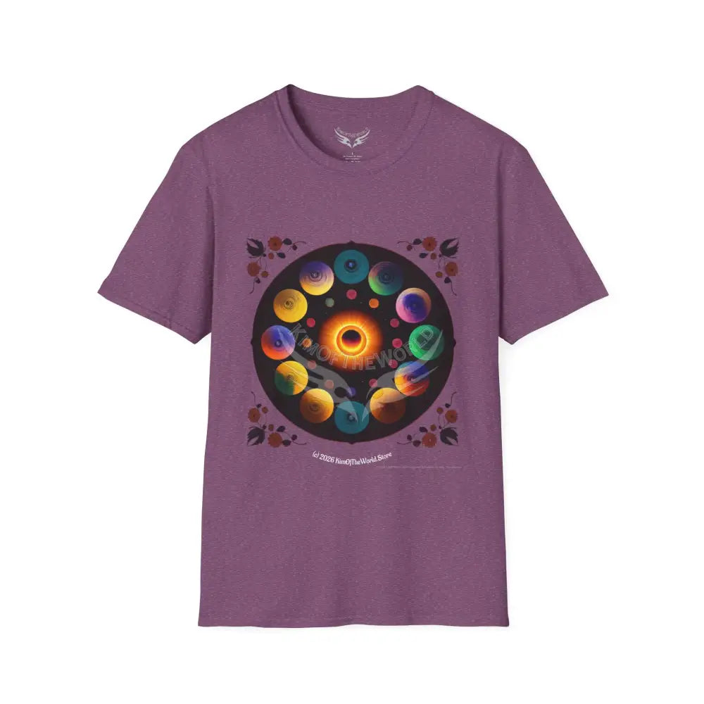 Mandala Phase Abstract Colorful Tee - Softstyle T-Shirt Heather Maroon / S T-Shirt