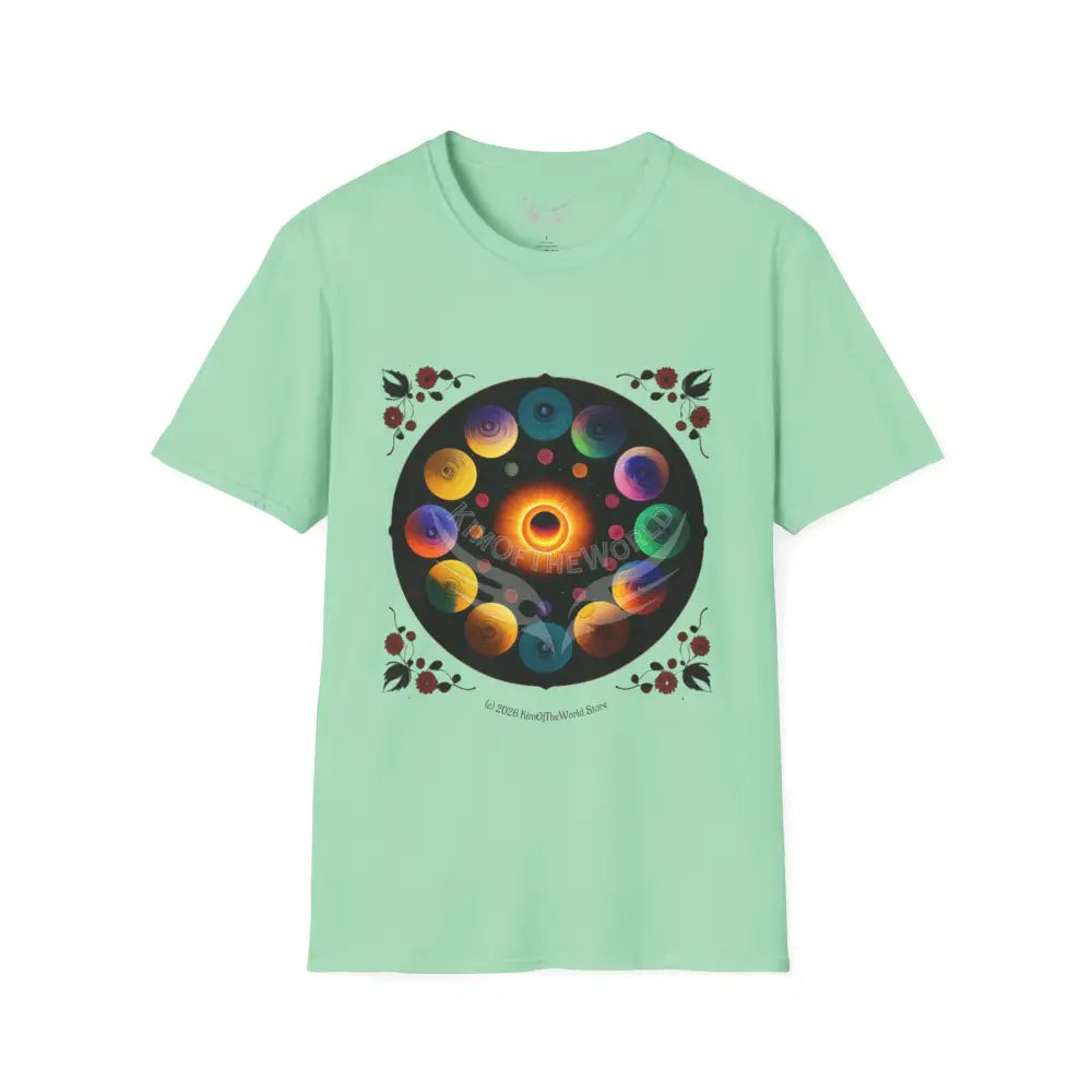 Mandala Phase Abstract Colorful Tee - Softstyle T-Shirt Mint Green / S T-Shirt