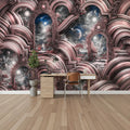 Mauve Vintage Dreams Unpasted Mural Wallpaper 144’’x100’’ - 144’’x100’’ - Wall Coverings