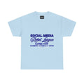 Media Rebel League Tee — ’Banned from Instagram Facebook & TikTok’ Protest Shirt Light Blue / S T-Shirt